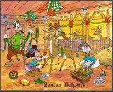 Uganda MNH 1988 - Disney desene animate Craciun - colita