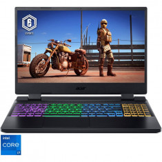 Laptop Gaming Acer Nitro 5 AN515-58-705G cu procesor Intel® Core™ i7-12650H pana la 4.7 GHz, 15.6, Full HD, IPS, 144Hz, 16GB DDR4, 512GB SSD, NVIDIA®