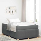Cumpara ieftin Cadru de pat Gri inchis 120 x 190 cm tesatura