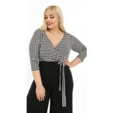 Salopeta Black Ecosez, Plus Size