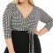 Salopeta Black Ecosez, Plus Size