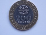 Moneda Portugalia 200 Escudos 1999, Colectie Numismatica, Stare Buna