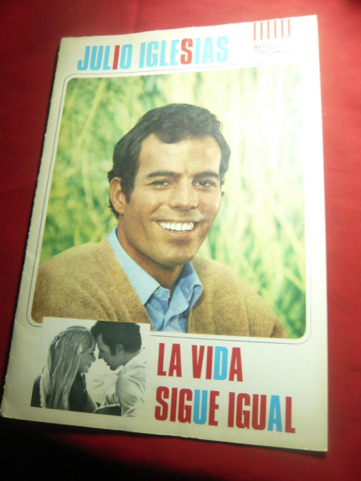 Poster -Pliant- Reclama -Julio Iglesias cu fisa tehnica si artistica ,fotografii