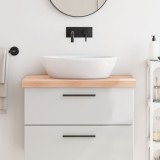VidaXL Blat de baie, 80x50x(2-6) cm, lemn masiv netratat