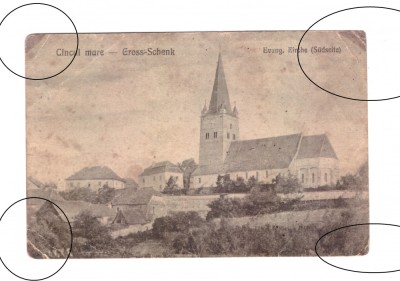 CP Cincul Mare (Cincu) - Biserica evanghelica, datata 1943, uzata, rara foto