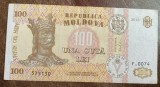 B11 - Bancnota foarte veche - Moldova - 100 leI - 2013