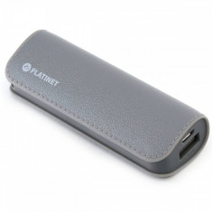 Acumulator extern Omega Platinet Leather 2600mAh Grey + Cablu MicroUSB foto