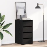 vidaXL Comodă colțară din lemn negru de stejar 40x41x76 cm