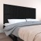 vidaXL Tăblie de pat pentru perete, negru, 204x3x90 cm, lemn masiv pin 824882