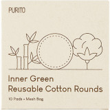 Cumpara ieftin Inner Green Dischete demachiante textile reutilizabire 10 buc si saculet de depozitare