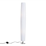 Homcom Lampada da Terra in Acciaio, Bianco, 15x15x120cm