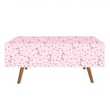 Față de Masă Festivă, Model Roz cu Accente Aurii, 180x120cm, Plastic, Oem
