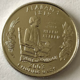 AMERICA QUARTER 1/4 DOLLAR 2003 LITERA P.(Portretul lui Helen Keller) PL.PLATINA, America de Nord, Cupru-Nichel