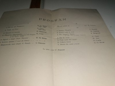 PROGRAM ATENEUL ROMAN -8 APR 1933 -CONCERTUL DE PASTE foto
