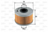 Filtru combustibil RENAULT SYMBOL I (LB0/1/2) (1998 - 2008) VALEO 587906