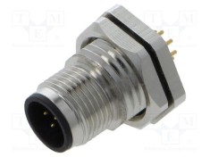 Conector M12 soclu tată 8 pini 1,5A 30V drept IP67 THT LUTRONIC