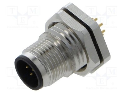 Conector M12 soclu tată 8 pini 1,5A 30V drept IP67 THT LUTRONIC foto