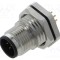 Conector M12 soclu tată 8 pini 1,5A 30V drept IP67 THT LUTRONIC