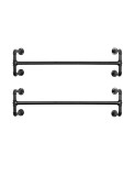 Cumpara ieftin Set 2 sine de haine montaj perete, Songmics, 110 x 30 x 29.3 cm, HSR64BK-02 Negru