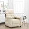Fotoliu rabatabil, crem, material textil - 2