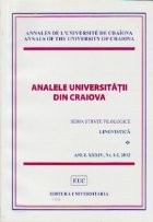 Analele Universitatii din Craiova - Seria Stiinte Filologice. Limbi straine aplicate, Anul XXXIV, Nr. 1-2/2012 foto