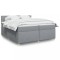 vidaXL Pat box spring cu saltea, gri deschis, 200x200 cm, textil 3289087