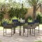 vidaXL Set de masă pentru grădină cu pernă 5 pcs Gri Rattan poli 3380032