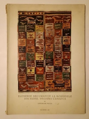 Gheorghe Focșa - Elemente decorative la bordeiele din sudul regiunii Craiova (1957) foto