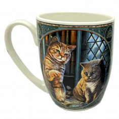 Cana din portelan pisicute Purrlock Holmes - Lisa Parker 12cm, 300 ml