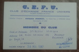 M3 C18 - 1967 - Carnet de membru - Club d&#039;echange France univers, Documente
