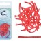 Set 20 bucati viermi rosii silicon Baracuda