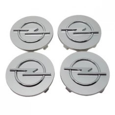 4 capacele roti 64mm argintii, Opel Insignia/Astra/Vectra/Corsa, pentru jante