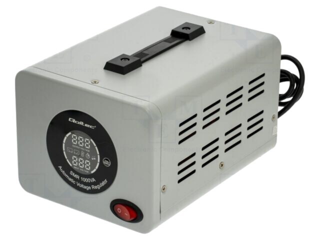 Stabilizator de tensiune automat 1000VA Schuko x2 QOLTEC