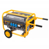 Generator curent 3kW 3000W 230V 12V + manere si roti motor benzina 7CP (PM1198), Powermat
