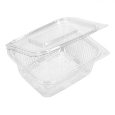Caserole Alimente cu Capac, Set 3 Bucăți, Capacitate 500cc, Material Plastic, Transparent