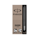 Patroane stilou mari negre 5 bucati/cutie Parker Quink S0116200