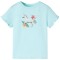 Tricou copii cu m&acirc;neci scurte, turcoaz deschis, 104