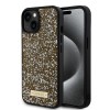 Husa pentru iPhone 15 / iPhone 14 / iPhone 13 - Rhinestone Metal Logo (GUHCP15SPFGSBSD) - Yellow, Guess