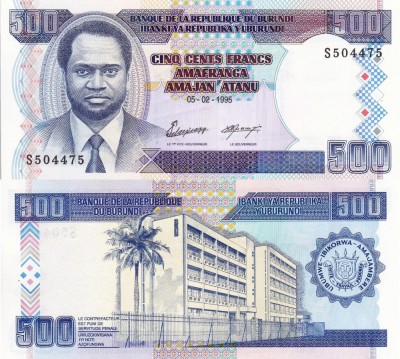 BURUNDI 500 francs 1995 UNC!!! foto