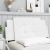 Gossi perna pentru tablie pat, alb, 100 cm, piele artificiala