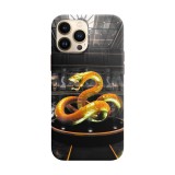 Husa compatibila cu Apple iPhone 11 Pro Max model Golden snake, Silicon, TPU, Viceversa, Transparent, Carcasa