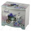 Cutie de bijuterii dulapior din lemn cu trei sertare si oglinda 18&times;15 CM &ndash; Lavender