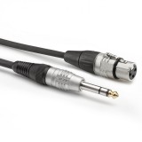 Cablu audio jack stereo 6.35mm la XLR 3 pini T-M 1.5m, HBP-XF6S-0150, HICON