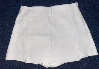 Fustă-pantalon albă (ZARA) foto