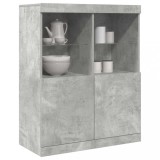 vidaXL Servantă, gri beton, 81x37x100 cm, lemn compozit