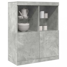 vidaXL Servantă, gri beton, 81x37x100 cm, lemn compozit foto