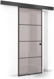 Usa culisanta Boss &reg; Black, model Park negru, 80x215 cm, sticla 8 mm bronz securizata, glisanta in ambele directii
