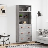 vidaXL Dulap &icirc;nalt, gri sonoma, 69,5x34x180 cm, lemn compozit