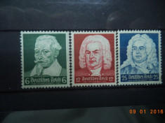 1935 Germania ( Reich ) Mi 573 - 575 Serie completa** foto