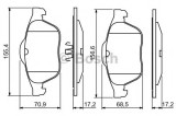 Set placute frana,frana disc RENAULT LAGUNA II (BG0/1) (2001 - 2016) BOSCH 0 986 494 033